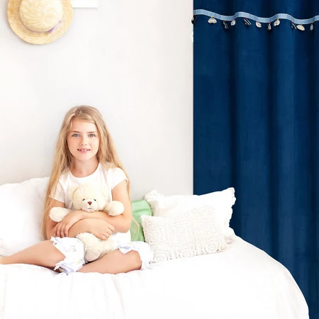 ZASŁONA GOTOWA CAR 1 140 X 250 CM GRANATOWY