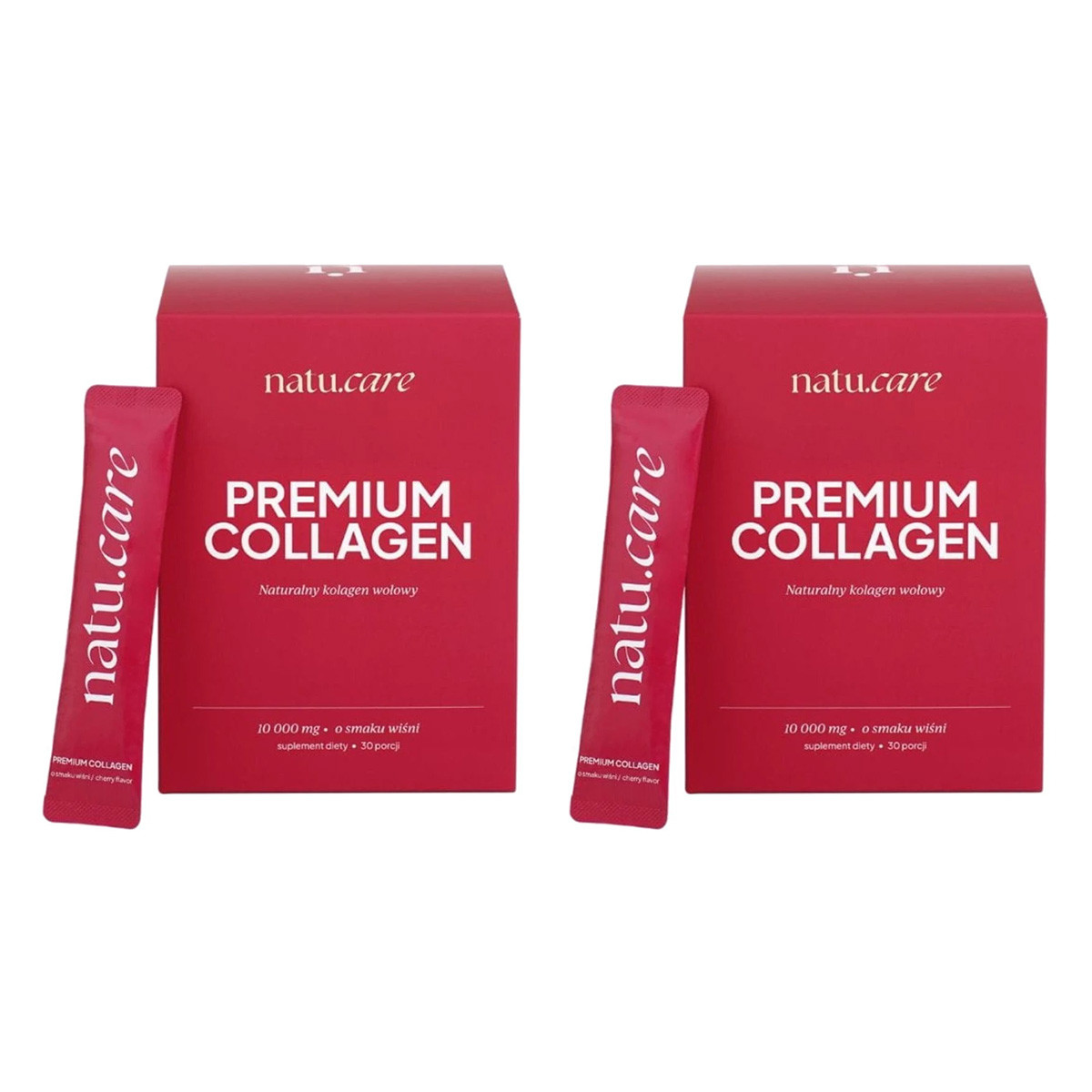 Zestaw 2x Natu.Care Premium Kolagen smak wiśnia 10000 mg - 30 saszetek - Nabea.pl