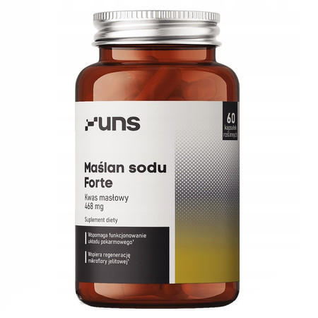 UNS Maślan Sodu FORTE na trawienie 600mg vege 60 kaps.