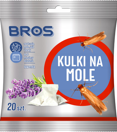 BROS kulki lawendowe na mole 20 szt