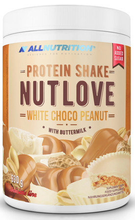 ALLNUTRITION NUTLOVE Protein Shake odżywka białkowa mix białek 630g smak biała czekolada z orzechami
