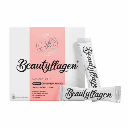  Pharmaverum Beautyllagen Kolagen włosy skóra 30 saszetek