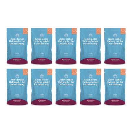 Zestaw 10x HERRMANN'S MANUFAKTUR Selection Dog Lachs - łosoś z morelami (150g)