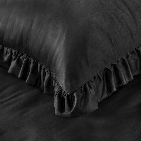 Komplet pościeli satynowej Venus, 160 x 200 cm, Czarny