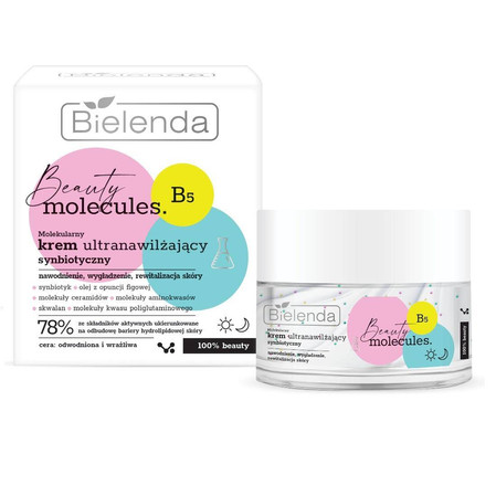 Bielenda Beauty Molecules.Molekularny Krem ultranawilżający na dzień i noc - do cery odwodnionej i wrażliwej 50ml