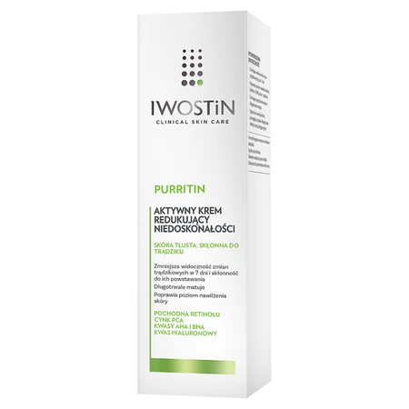Iwostin Purritin Aktywny krem redukujący niedoskonałości 40 ml