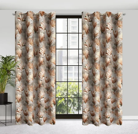 ZASŁONA GOTOWA LARI 140 X 250 CM CIEMNOBEŻOWY