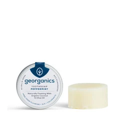 Georganics, Naturalne mydło do zębów, do codziennej pielęgnacji i na świeży oddech, smak mięty pieprzowej, 30 ml
