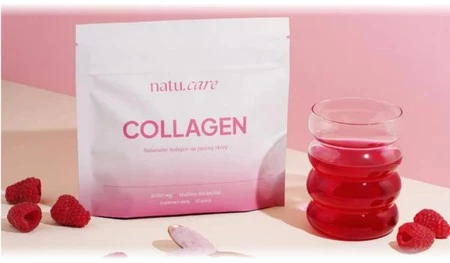 Natu.Care Kolagen 3000 mg o smaku malina-żurawina - 30 porcji - saszetek