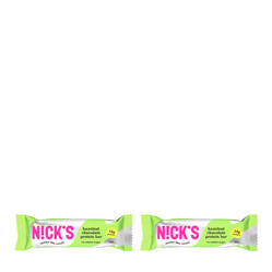 Zestaw: 2x N!CK'S Nicks Hazelnut Chocolate Protein Bar Baton orzechowy bez cukru 50g