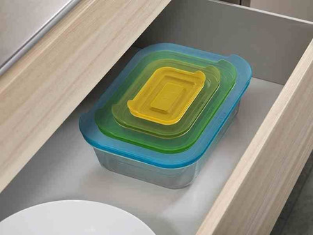 JJ - Zestaw 4 szklanych pojemników Nest™ Glass, mu