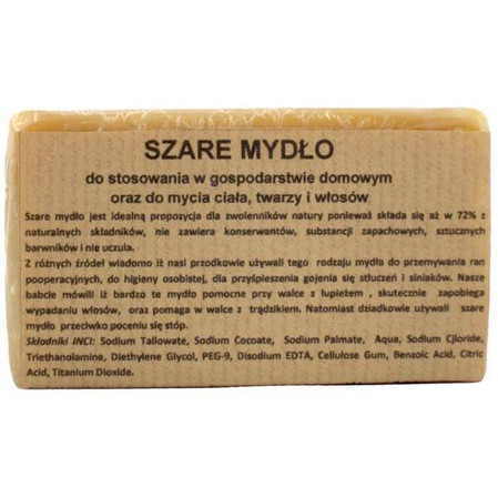 Szare Mydło do mycia ciała i włosów 200G Carmen
