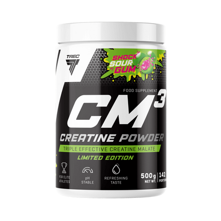 Trec Nutrition CM3 Powder Kreatyna Jabłczan 500g smak guma balonowa
