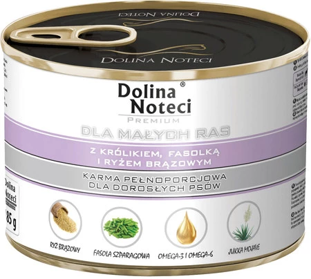 DOLINA NOTECI PREMIUM Małe Rasy Królik Fasolka Ryż 185g