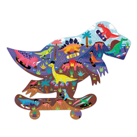 Mudpuppy Puzzle konturowe Jurajski Skatepark 75 elementów 5+