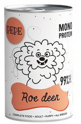 Paka Zwierzaka Pepe  Roe Deer 99% sarna - karma mokra dla psa - 400g