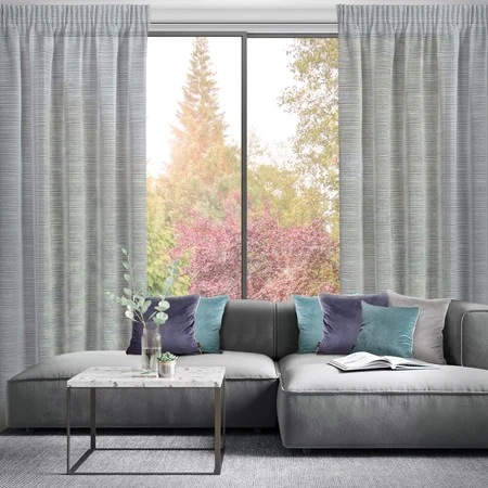 FIRANA GOTOWA ARIA NA TAŚMIE 140 X 300 CM SZARY