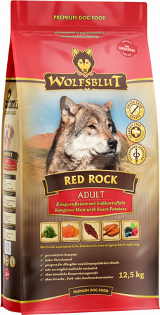 Wolfsblut Red Rock Adult – kangur i bataty 12,5 kg – bezzbożowa karma dla psów dorosłych