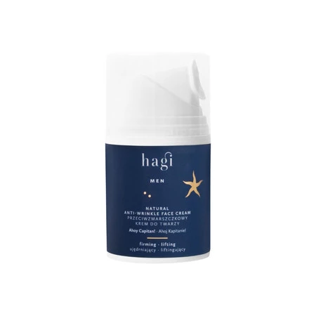 Hagi Men - Naturalny krem do twarzy przeciwzmarszczkowy Ahoj Kapitanie 50ml