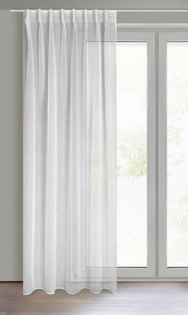 FIRANA GOTOWA LAYLA NA TAŚMIE 140 X 270 CM BIAŁY