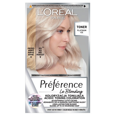 Preference Le Blonding koloryzacja tonizująca do włosów Platinum Ice