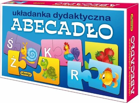 Abecadło - puzzlowa układanka dydaktyczna ADAMIGO