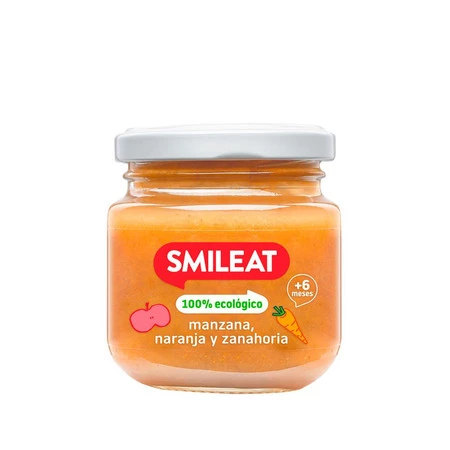 Smileat, BIO Deser z jabłkami, marchewką i pomarańczą 6m+, 130g