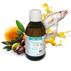 Zestaw: 2x NORSAN Omega-3 Fisk dla dzieci 150 ml smak pomarańcza
