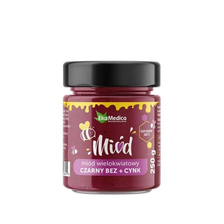 Ekamedica Miód Czarny Bez i Cynk 250 g