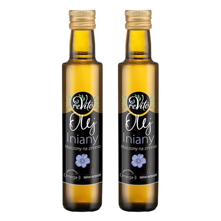 Zestaw 2x Olej lniany tłoczony na zimno 250 ml
