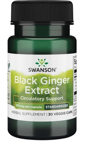 BLACK GINGER EXTRACT (czarny imbir) 100 mg na wsparcie układu krążenia 30 kaps.