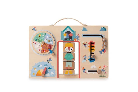 Lilliputiens Drewniana tablica manipulacyjna walizka