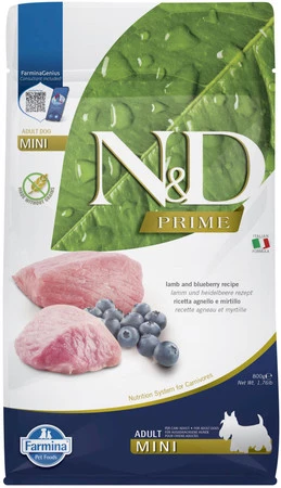 FARMINA ND DOG PRIME Lamb Blueberry Adult Mini 800g
