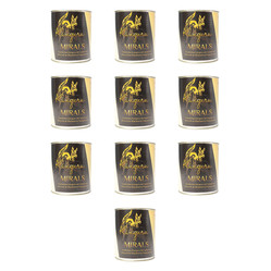 Zestaw 10x MIRALS Kangüru - Kangur ze szpinakiem i brokułami na kremie z jagód i papai (800g)