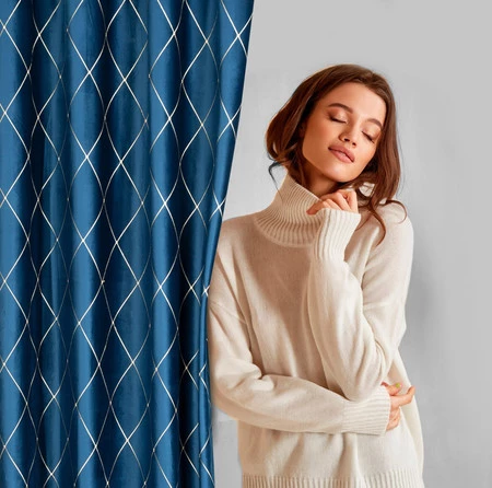 ZASŁONA DEKORACYJNA PIERRE CARDIN MARGO 140 X 250 CM GRANATOWY