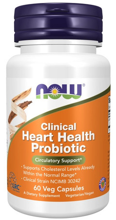 NOW FOODS Clinical Heart Health Probiotic na wsparcie serca 60 kaps. vege