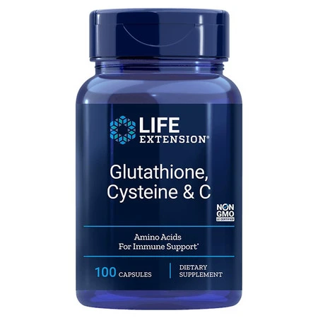 Life Extension − L-Glutation + L-Cysteina + Witamina C − 100 kaps.