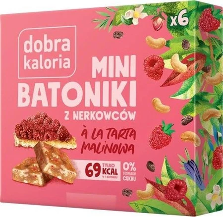 Dobra Kaloria Mini batoniki z nerkowców a'la tarta malinowa 6x17g