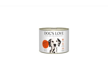 Zestaw 10x DOG'S LOVE Rind - wołowina z jabłkiem, szpinakiem i cukinią (200g)