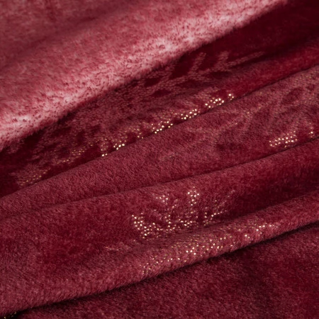 Koc świąteczny 150x200 cm bordowo-złoty