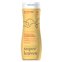 Attitude SUPER LEAVES, Odżywczy szampon do włosów kręconych i falowanych, z olejem moringa, 473 ml