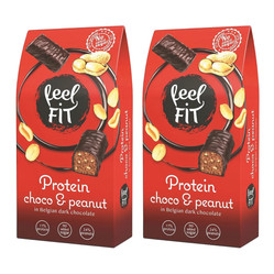 Zestaw 2x Feel FIT − Czekoladki proteinowe z orzechami − 83 g