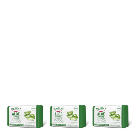 Zestaw: 3x Equilibra - Aloe Mydło aloesowe 100 g