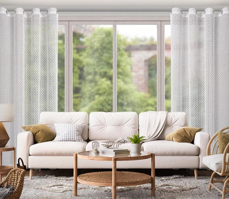 FIRANA GOTOWA CLARA 140 X 250 CM BIAŁY