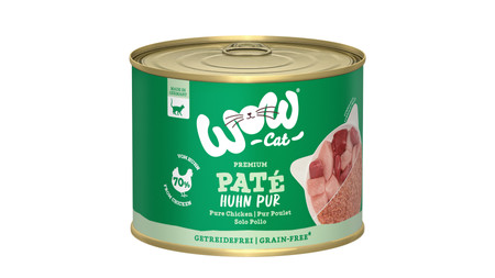 Zestaw 10x WOW CAT Huhn Pur - kurczak dla dorosłych kotów (200g)