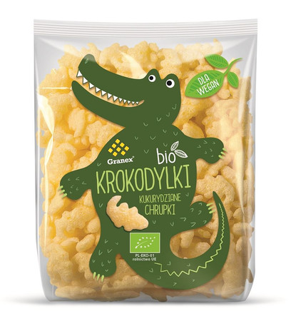Granex − Krokodylki, chrupki kukurydziane BIO − 80 g