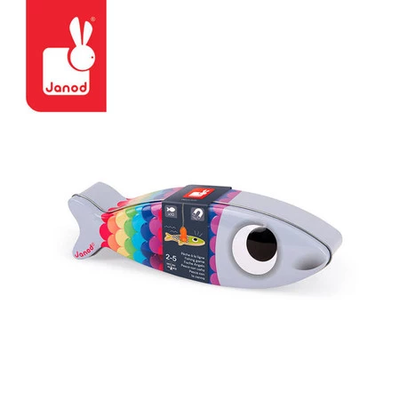 Janod Zestaw do łowienia magnetyczny drewniany 10 rybek Sardynka