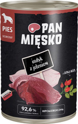 Pan Mięsko - Indyk z Jeleniem - mokra karma dla psa - 400g