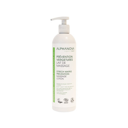 Alphanova Organic Mum, Mleczko do ciała wspierające elastyczność i nawilżenie, 400 ml