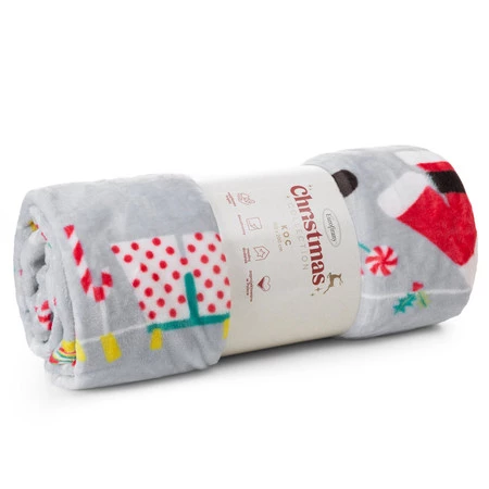 KOC ŚWIĄTECZNY KOC13 150 X 200 CM SZARY